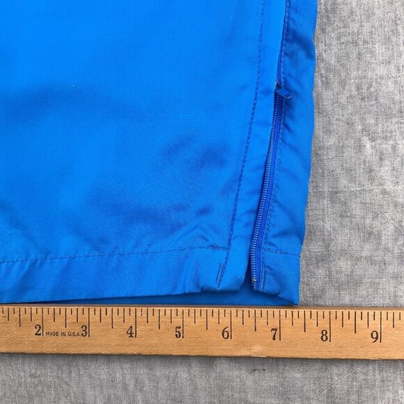 Adidas Track Pants Adult Large Blue All Nylon Lined Pull On Softshell VTG Flaws - Picture 11 of 13